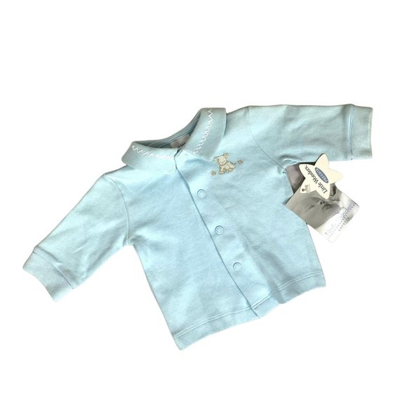 Little Wonders Blue Puppy Preemie Long Sleeve Shirt - Picture 1 of 4